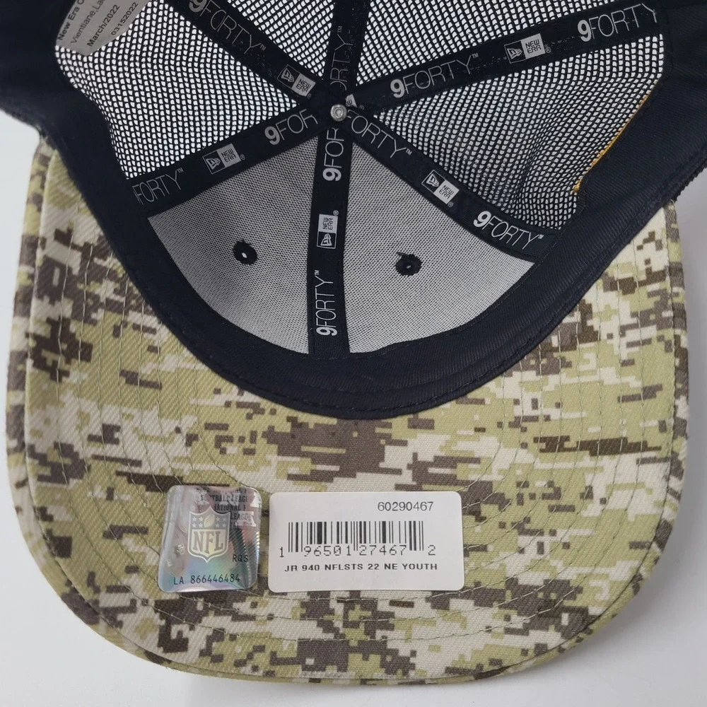 Youth New Orleans Saints Hat Snapback Trucker Mesh New Era 9Forty Black Camo NFL